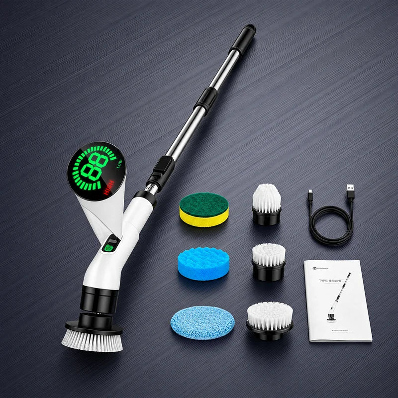 Household Cordless Spin Scrubber Multipurpose Cleaning Brush  Kitchen Gadgets Hair Brushes Bathroom Broom Toilet Electric Mops