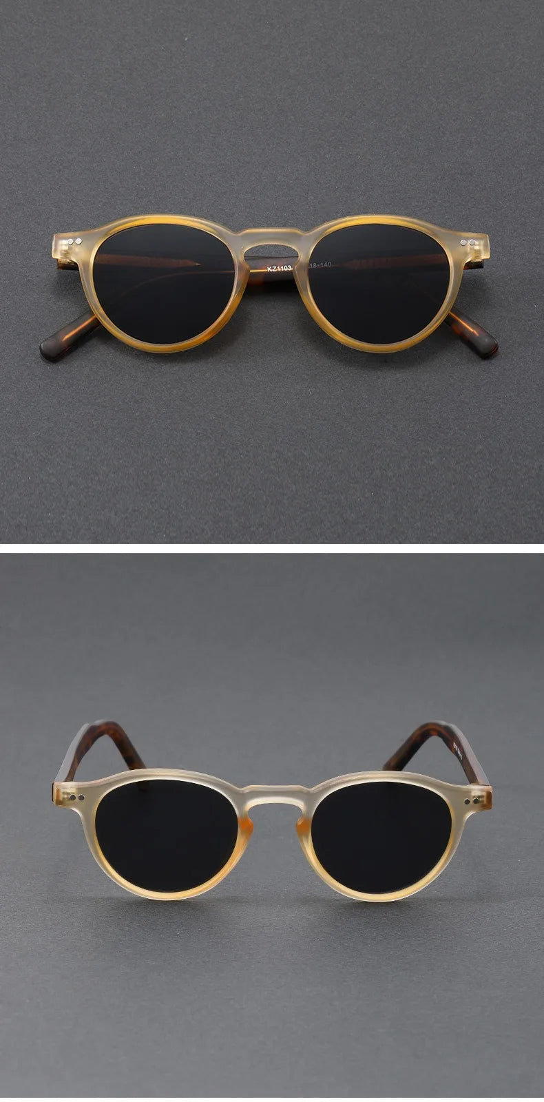 Polarized Sunglasses Men TR90 Frame Acetate Fashion Sun Glasses Women Unisex Trend Decoration European Style Grey Brown