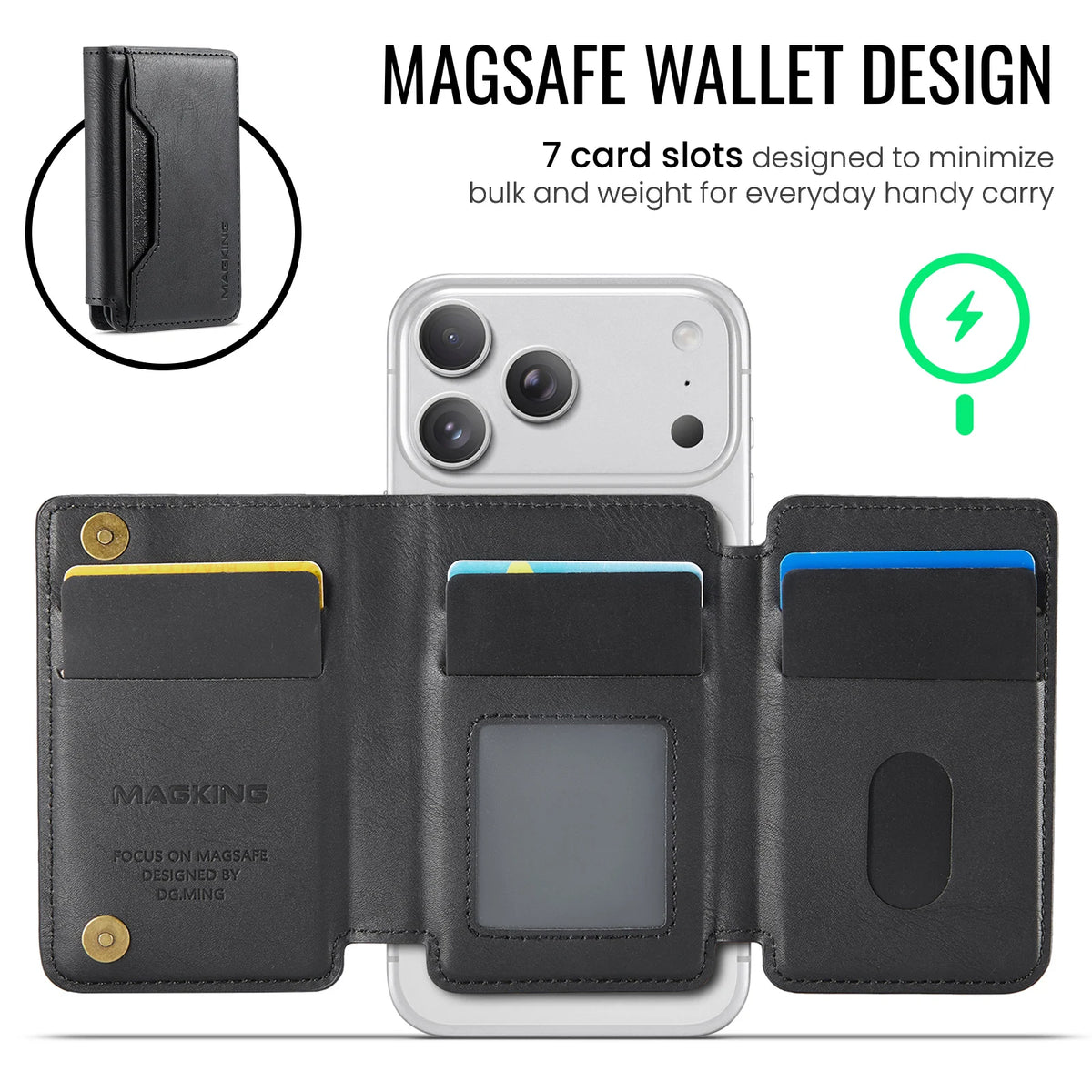 MagSafe Wallet RFID Blocking Magnetic Card Holder