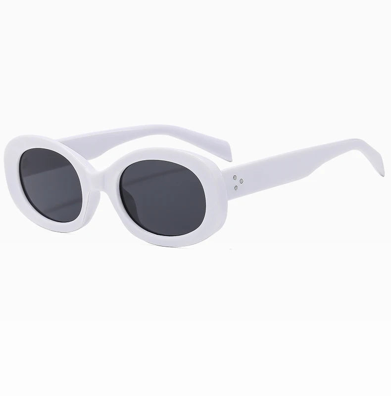 Versatile Fashion Sunglasses New Oval Frame Sun Glasses Retro Small Frame Eyeglasses Y2K Street Photo Glasses Female