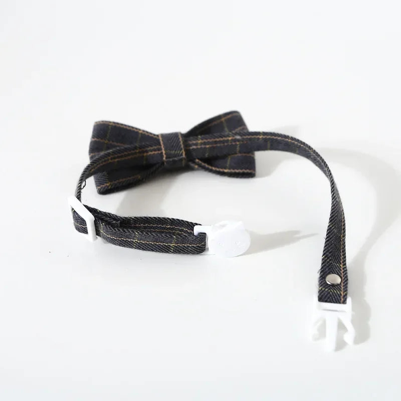 Breakaway Cat Collar with Bell Adjustable Kitten Cat Collars Cat Accessories Pet Supplies Puppy Bow Tie for Small Dogs