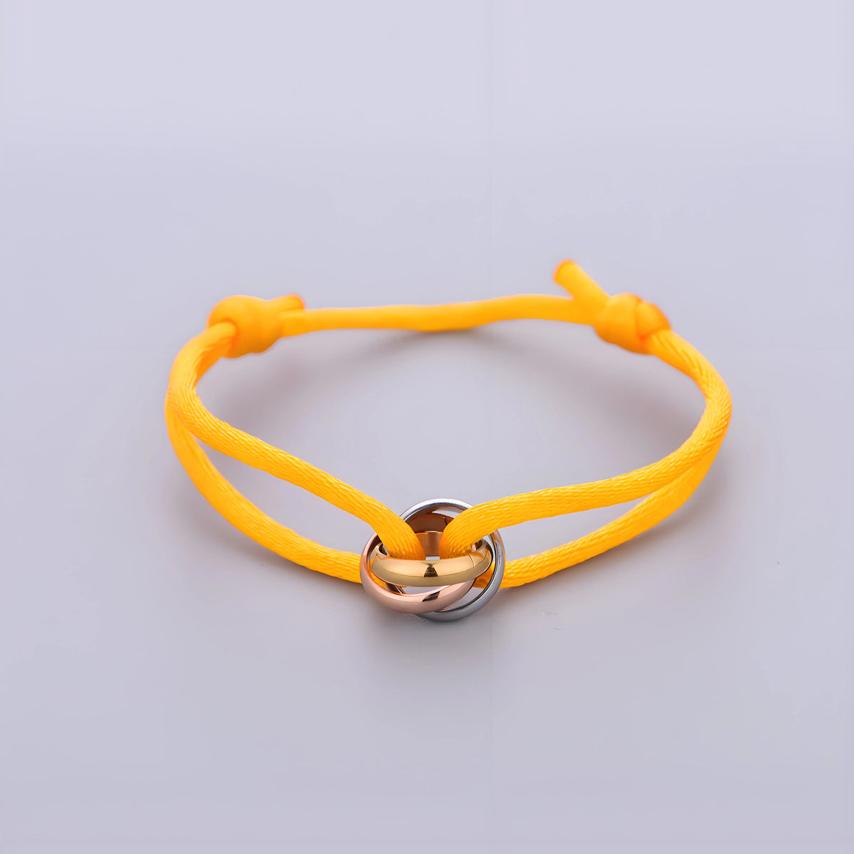 Trinity Bracelet Stainless Steel Circle Women's Bracelet Different Colors of Rope Classic Popular Tricolor GradientJewelry