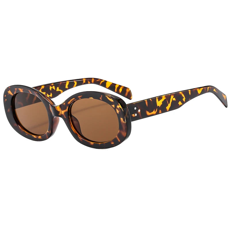 Versatile Fashion Sunglasses New Oval Frame Sun Glasses Retro Small Frame Eyeglasses Y2K Street Photo Glasses Female