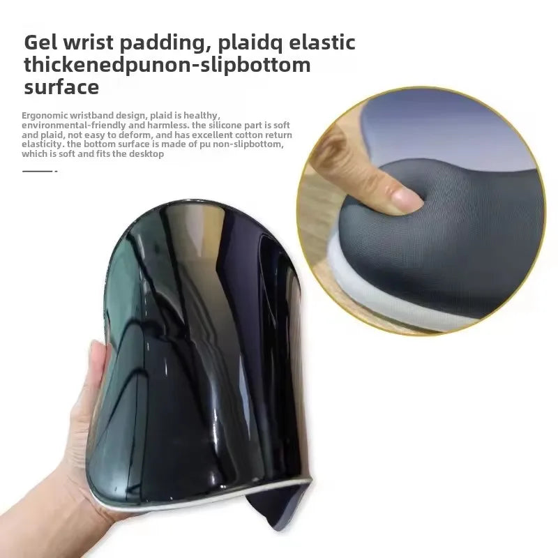 Comfortable Mouse Pad with Gel Wrist Rest Ergonomic Mouse Pad for Pain Relief Smooth Wrist Support Surface and Non-Slip PU Base