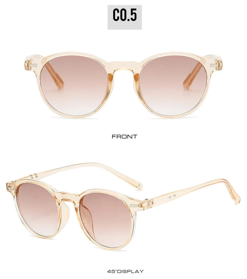 Vintage Punk Round Vintage Sunglasses Women Retro Luxury Designer Sun Glasses for Female Oculos De Sol Shades UV400