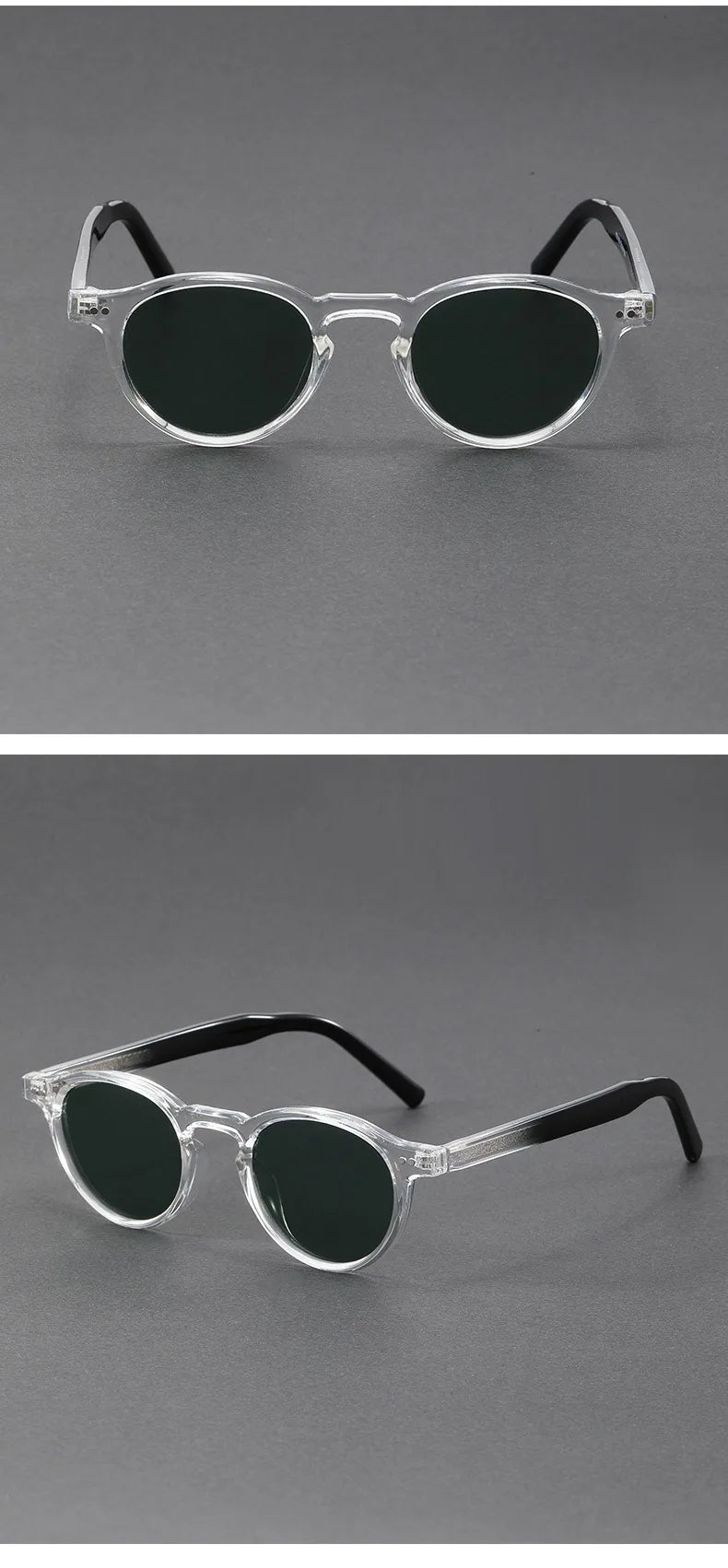 Polarized Sunglasses Men TR90 Frame Acetate Fashion Sun Glasses Women Unisex Trend Decoration European Style Grey Brown