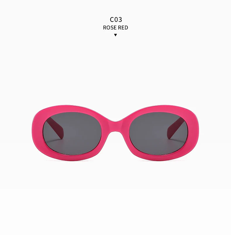 Versatile Fashion Sunglasses New Oval Frame Sun Glasses Retro Small Frame Eyeglasses Y2K Street Photo Glasses Female