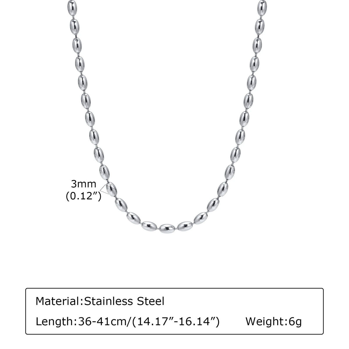 Women's Fashion Rugby Beads Chain Chokers Necklaces, Gold Color Stainless Steel Collar Necklace Gifts Jewelry To Girls Lover