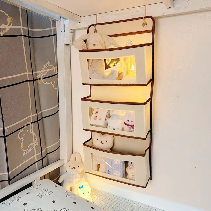For Student Dormitory Home Use Dorm Bed Hook Hanging Storage Bag No Drill Under Bed Headboard Organizer Bedroom Bedside Rack