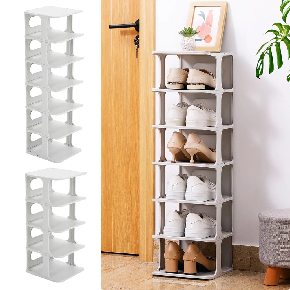 【Breeins】4/6-Tier Stackable Shoes Rack For Entryway Shoes Storage Organizer Shelf Home Decoration