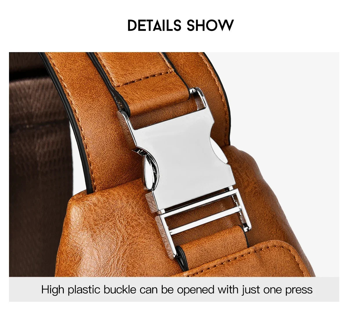 2026 New Men's Bag High Quality PU Leather Men's Chest Bag Simple Waterproof Single Shoulder Crossbody Bags Messenger Bag Gift