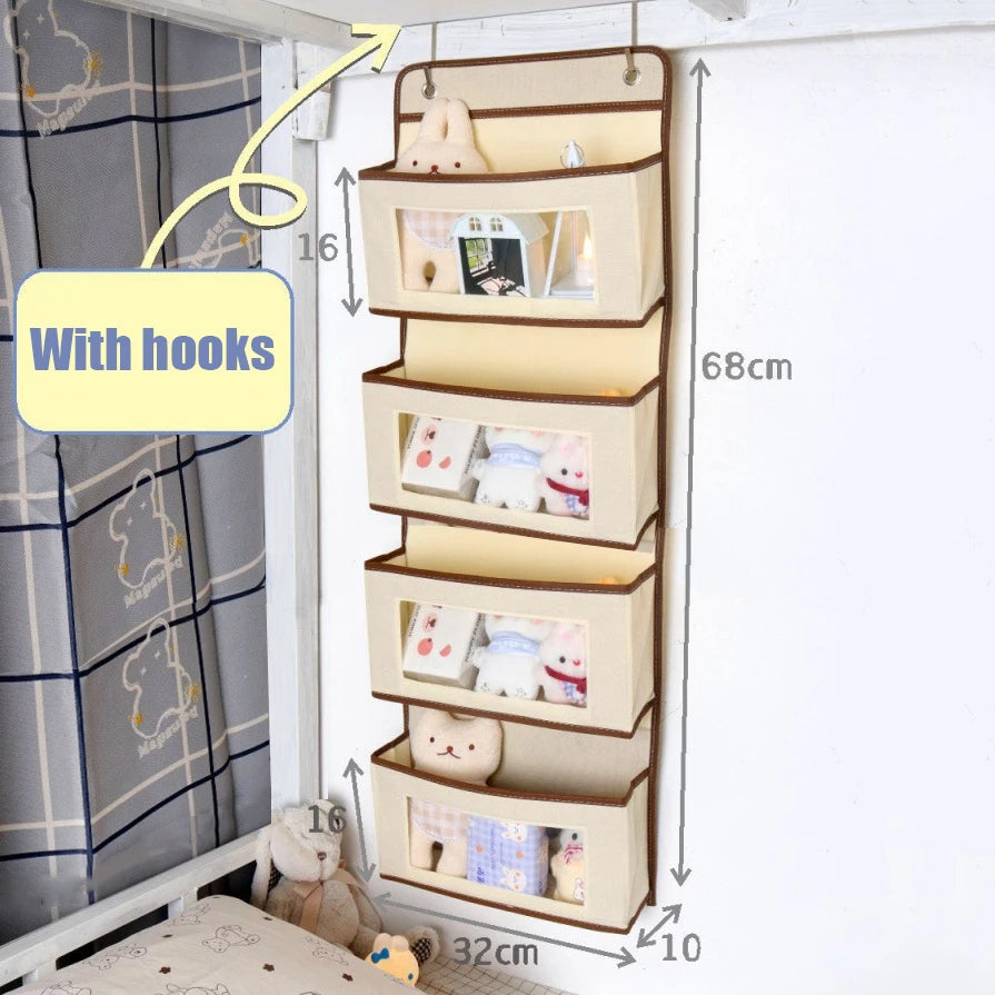 For Student Dormitory Home Use Dorm Bed Hook Hanging Storage Bag No Drill Under Bed Headboard Organizer Bedroom Bedside Rack