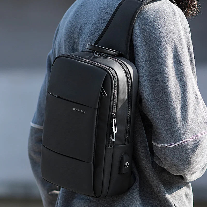 Fashion Men Travel Waterproof Leisure Business Chest Sports Packs Messenger Shoulder Sling Running Bag Men's Boys