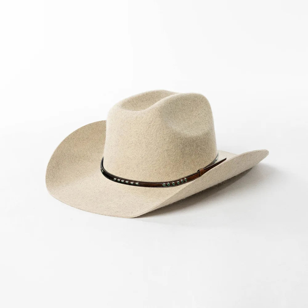 USPOP Autumn Winter Western Cowboy Hat Unisex Casual Studded Wool Felt Hat with Belt  Large Size Fedora Available in Sizes S-XL