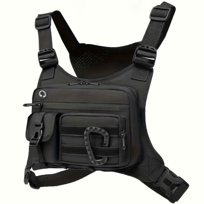 Chest Bags Outdoor Chest Bag For Men and Women, Tactical Vest For Running, Cycling, EDC Chest Pack Rig For Sports and Workouts