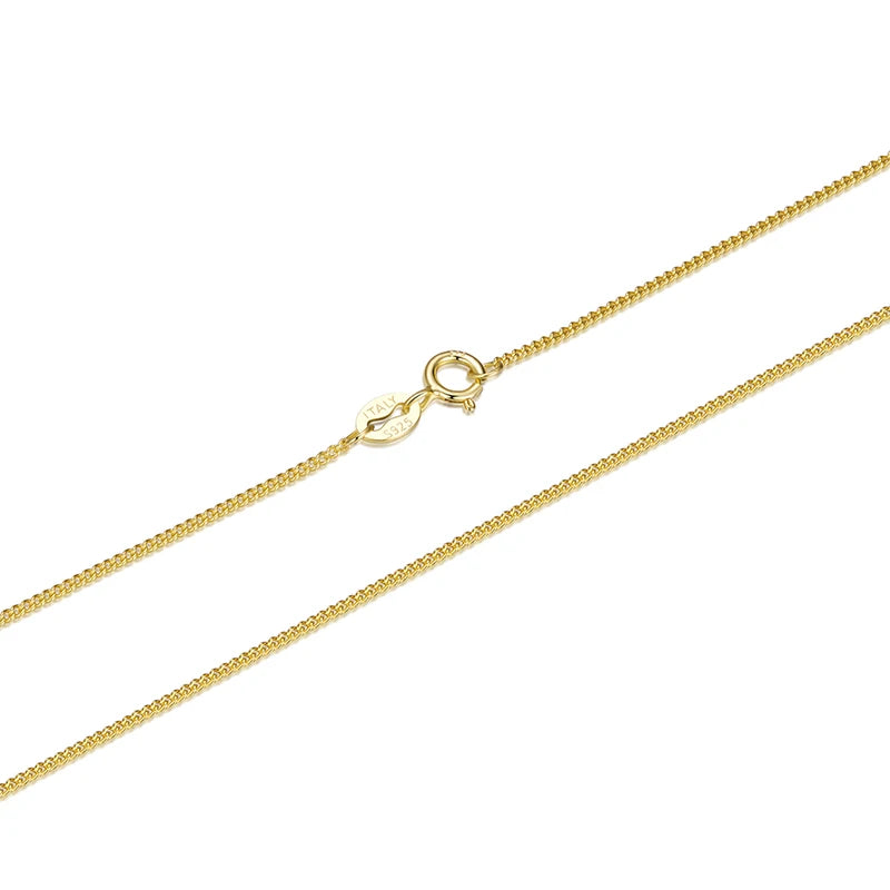 WOSTU Classic Basic Chains Solid 925 Sterling Silver O-Shaped Necklace Twisted Snake Bar Singapore Box Chain Square Links 45CM
