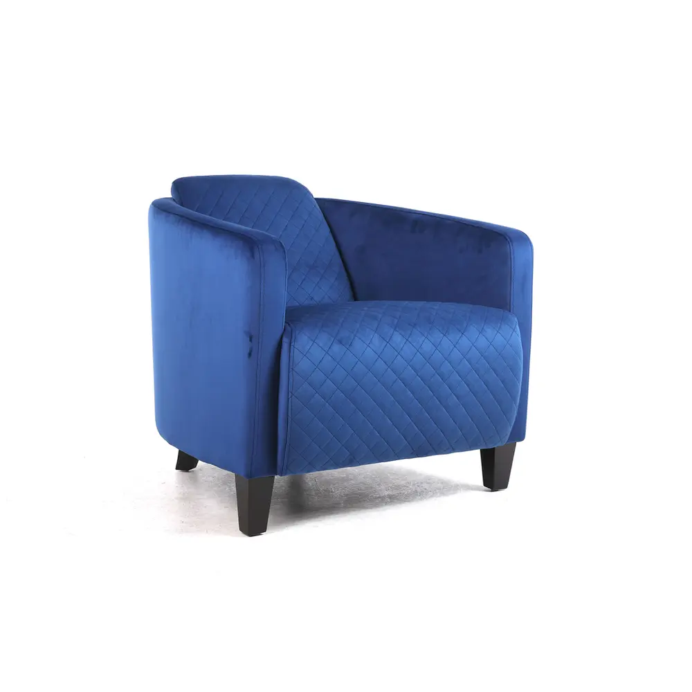 86CM BLUE COLOUR VELVET ARMCHAIR - Image #2