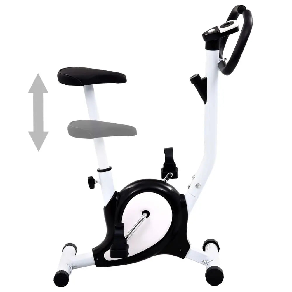 vidaXL Exercise Bike with Belt Resistance Black - Image #2