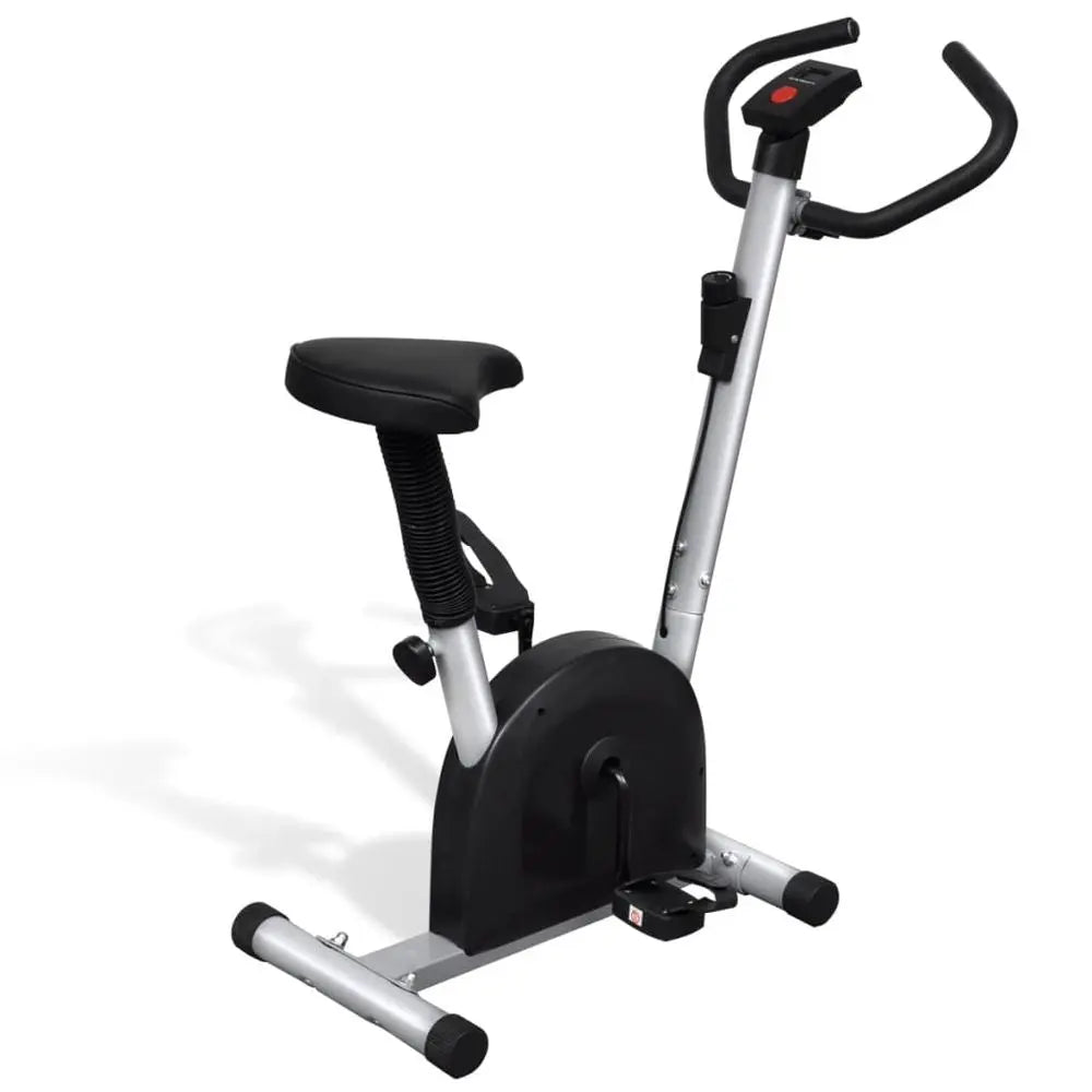 vidaXL Exercise Bike with Belt Resistance White - Image #7