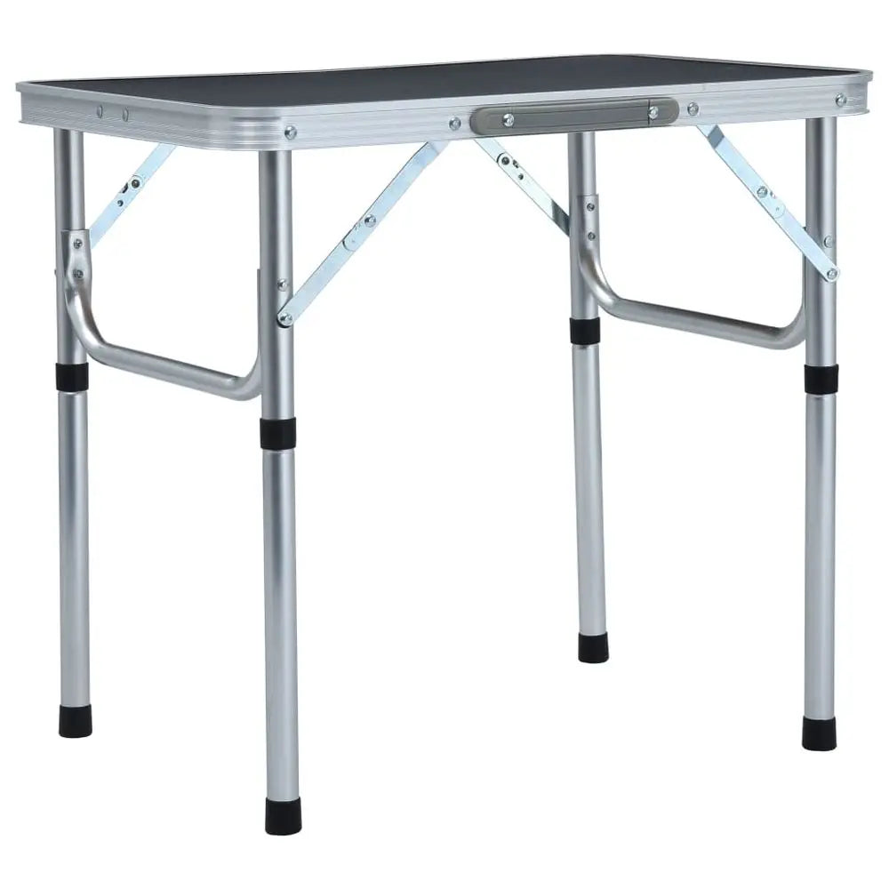 vidaXL Folding Camping Table White Aluminium 60x45 cm - Image #7