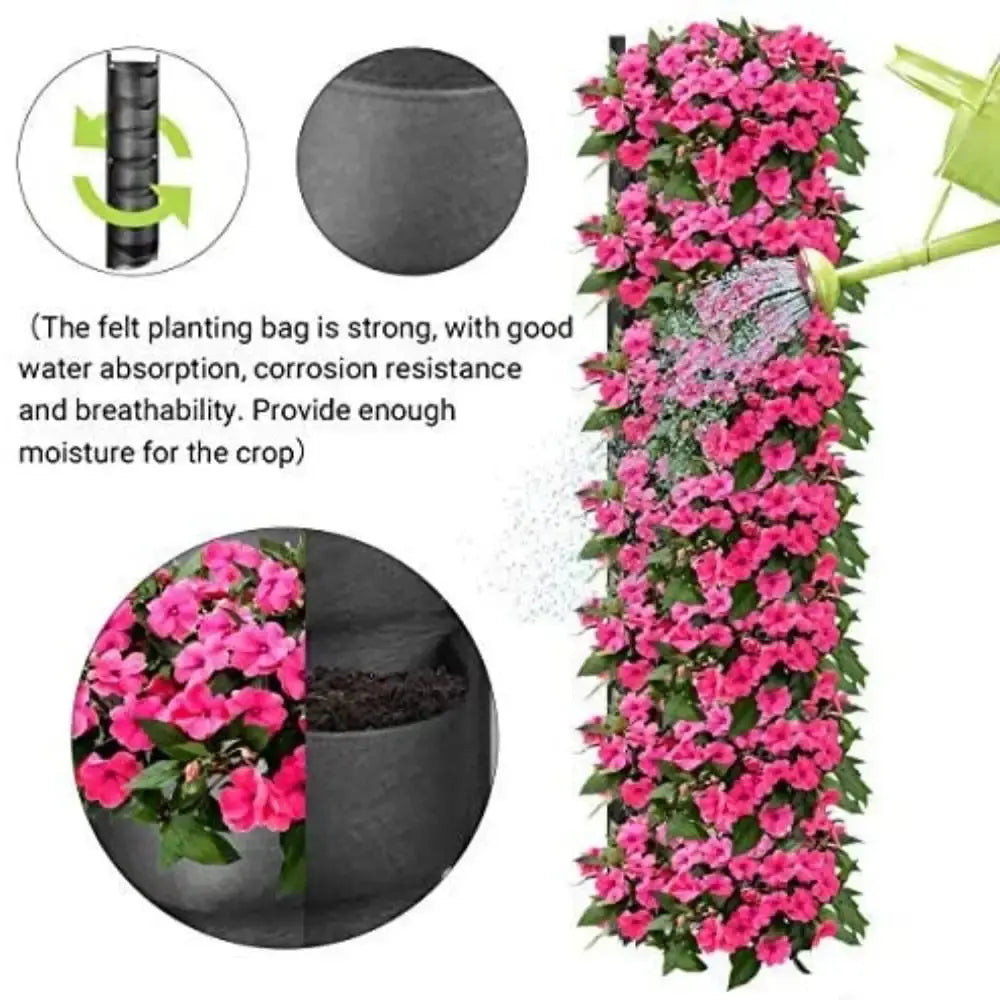 Vertical Hanging Garden Flower Pots - Image #2