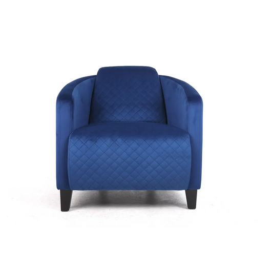 86CM BLUE COLOUR VELVET ARMCHAIR - Image #1