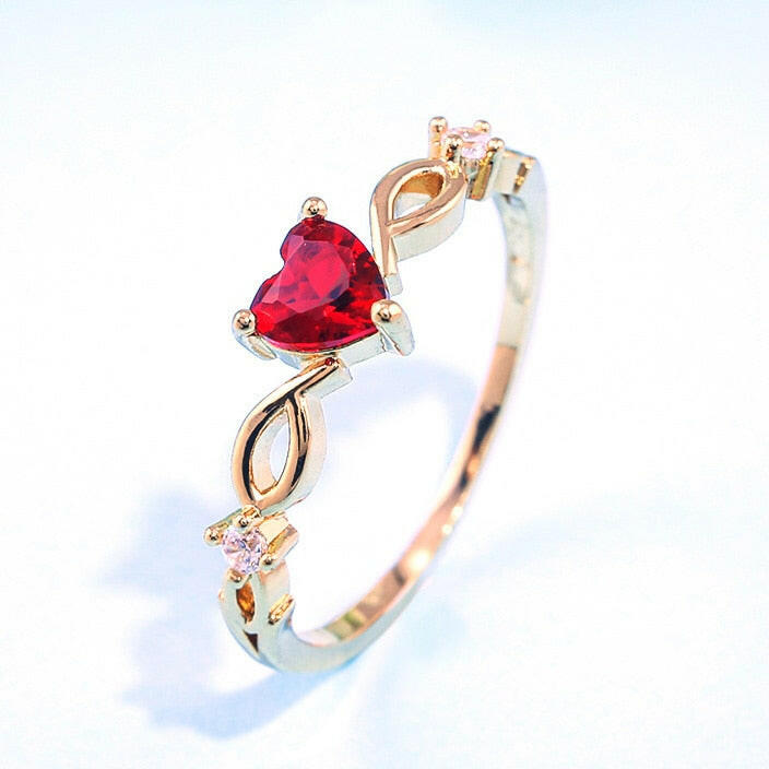 Huitan Simple Heart Ring jewellery  Lastricks | London.