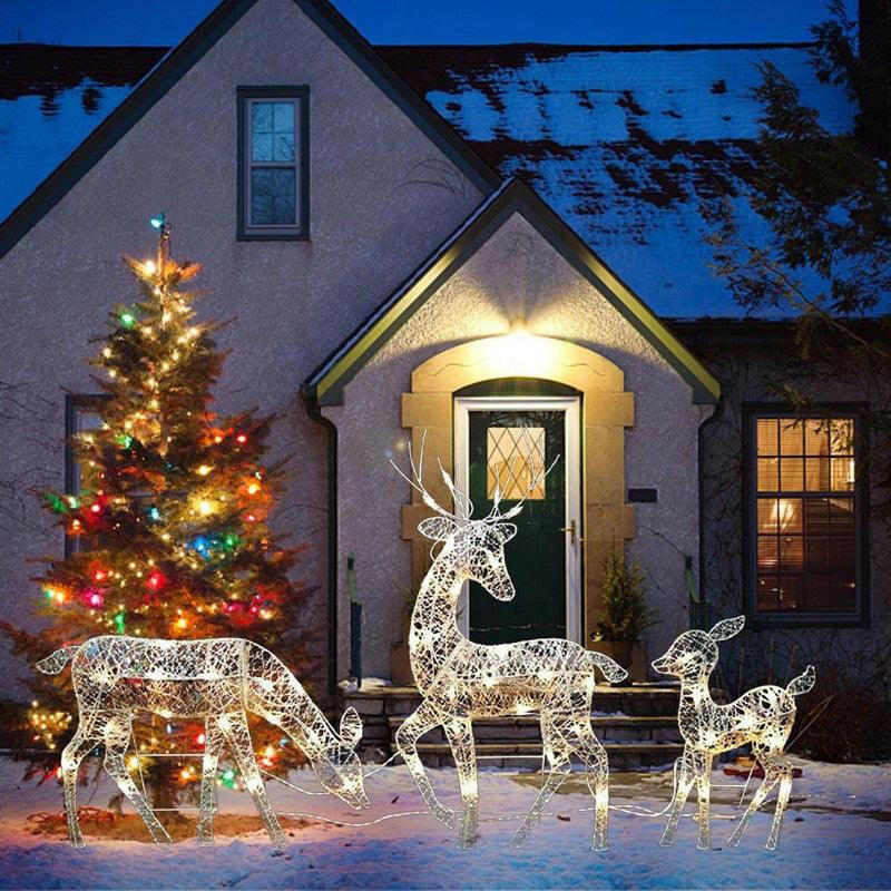 Christmas Wrought Iron Deer Light Appliance  Lastricks.