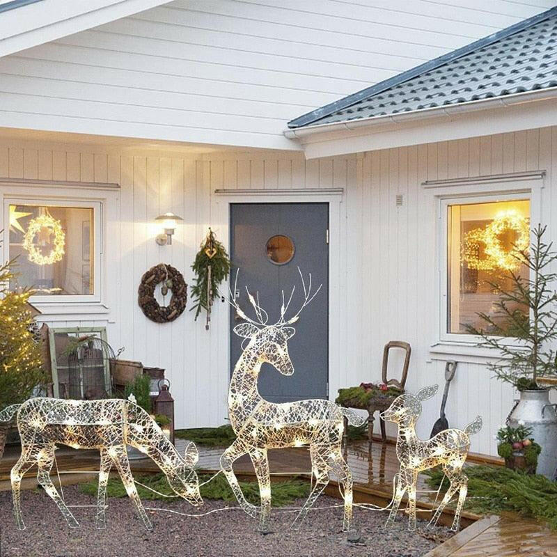Christmas Wrought Iron Deer Light Appliance  Lastricks.