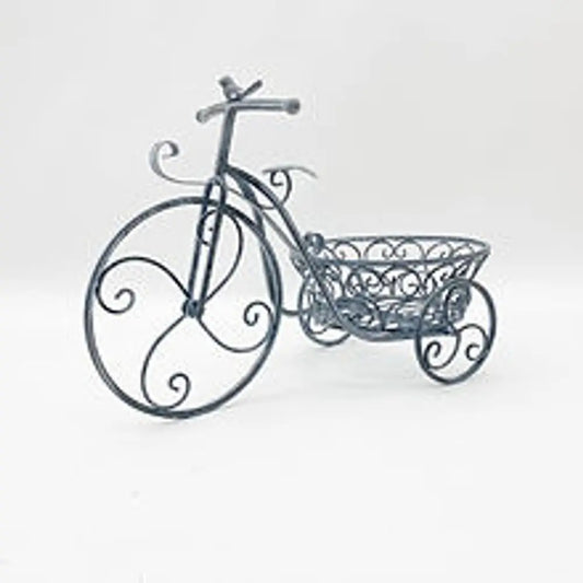 57CM STONE GREY BICYCLE PLANTER - Image #1