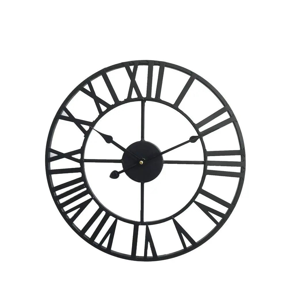 40CM ROMAN METAL CLOCK BLACK - Image #5