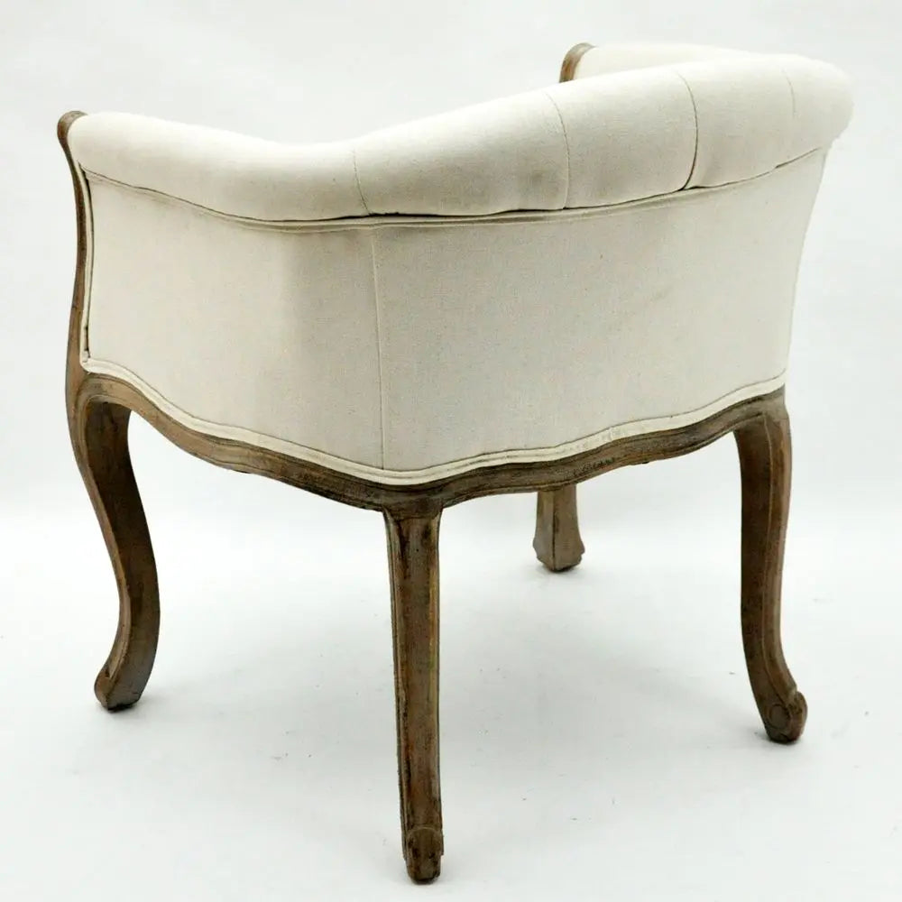 NATURAL FR LINEN FABRIC LOUIS CHAIR - Image #1