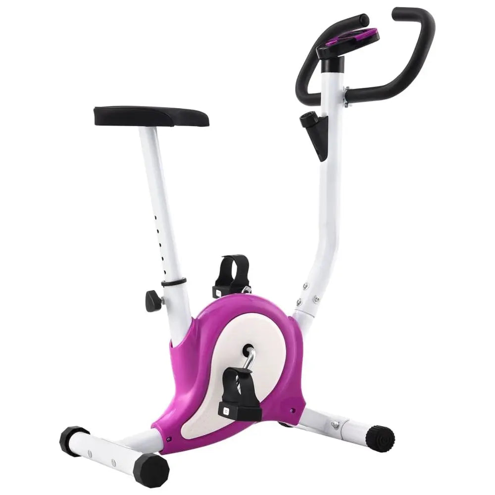 vidaXL Exercise Bike with Belt Resistance Black - Image #8