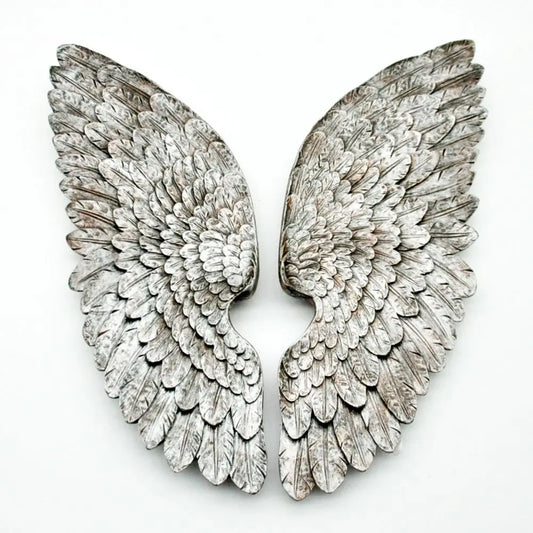 70CM ANTIQUE SILVER LEFT / RIGHT WINGS - Image #1