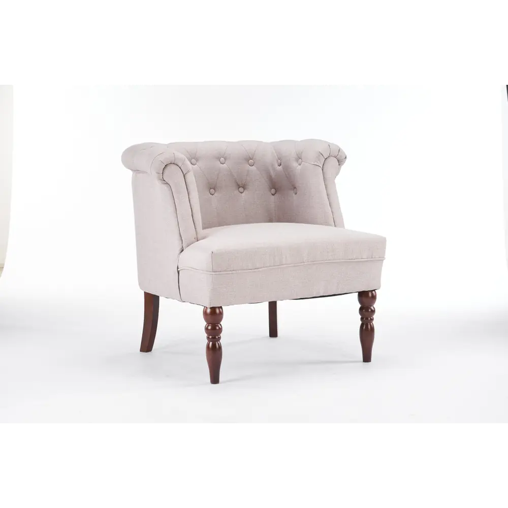 77CM CREAM LINEN ARM CHAIR - Image #2