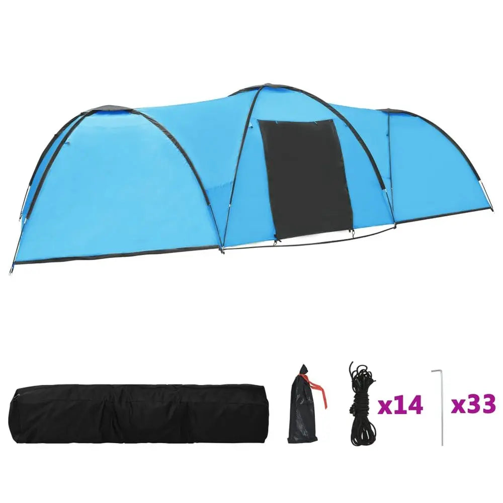 vidaXL Camping Igloo Tent 650x240x190 cm 8 Person Blue - Image #3