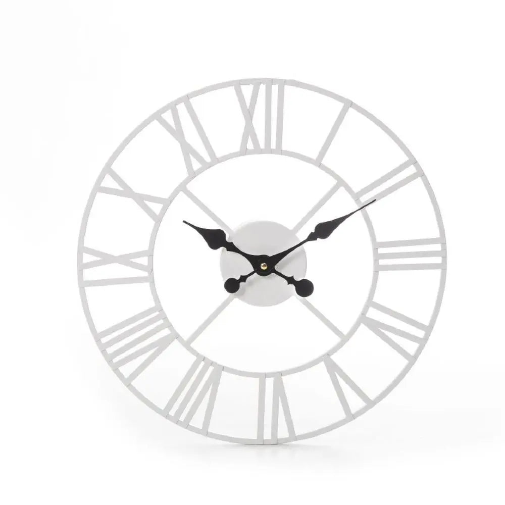 60CM ROMAN METAL CLOCK WHITE - Image #4