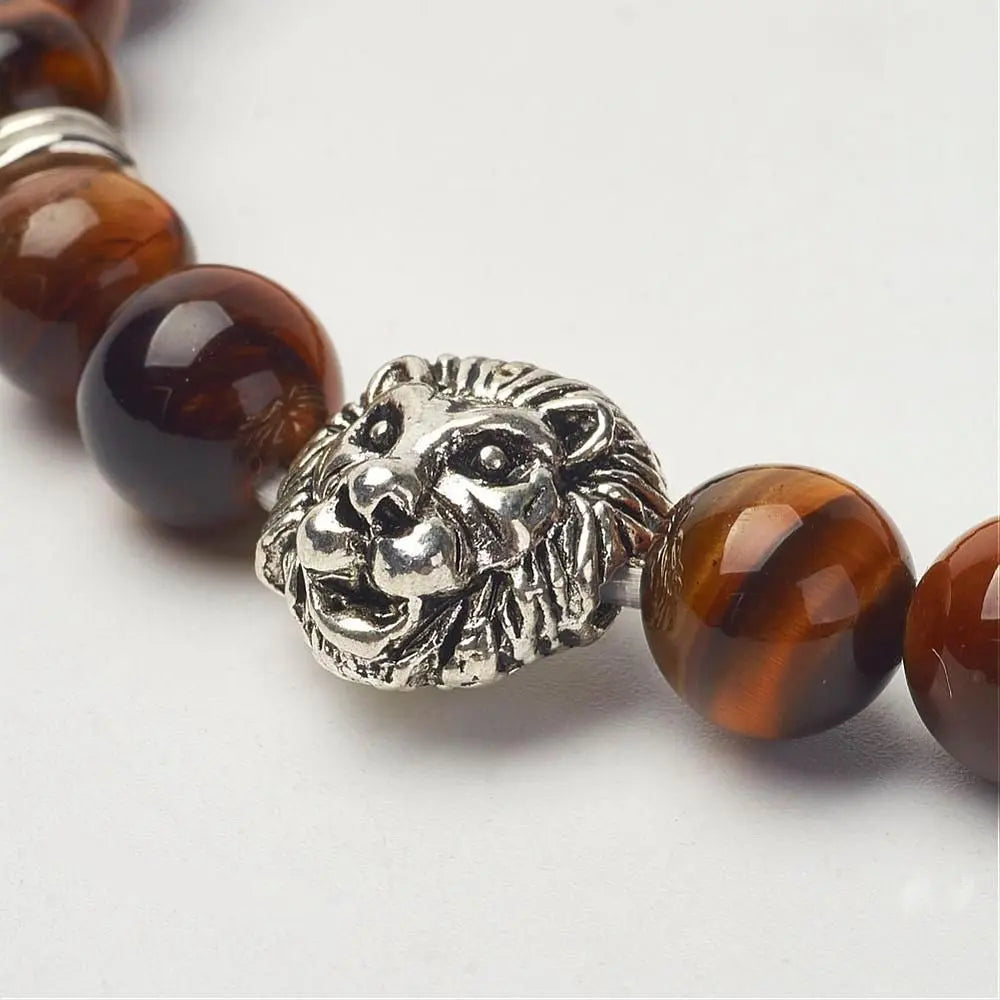 Men's Tigers Eye Lion Bracelet - Image #3