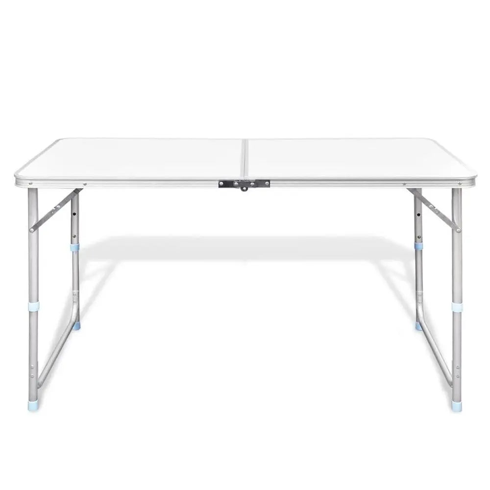 Foldable Camping Table Height Adjustable Aluminium 120 x 60 cm - Image #3