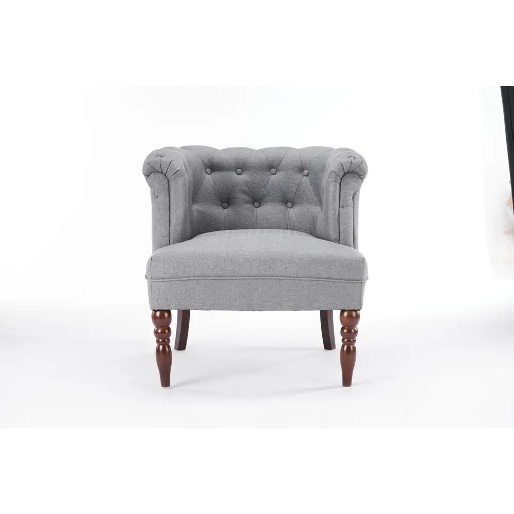 77CM GREY LINEN ARM CHAIR - Image #3