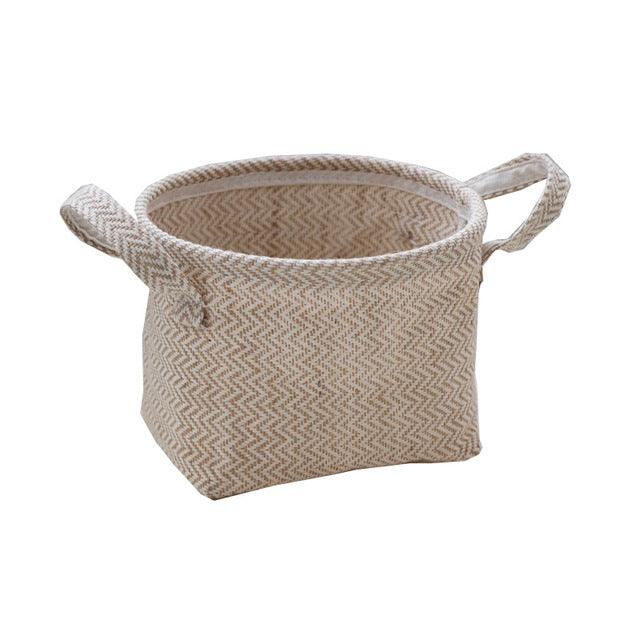 Jute woven cloth flower pot storage basket children’s toys   Lastricks.