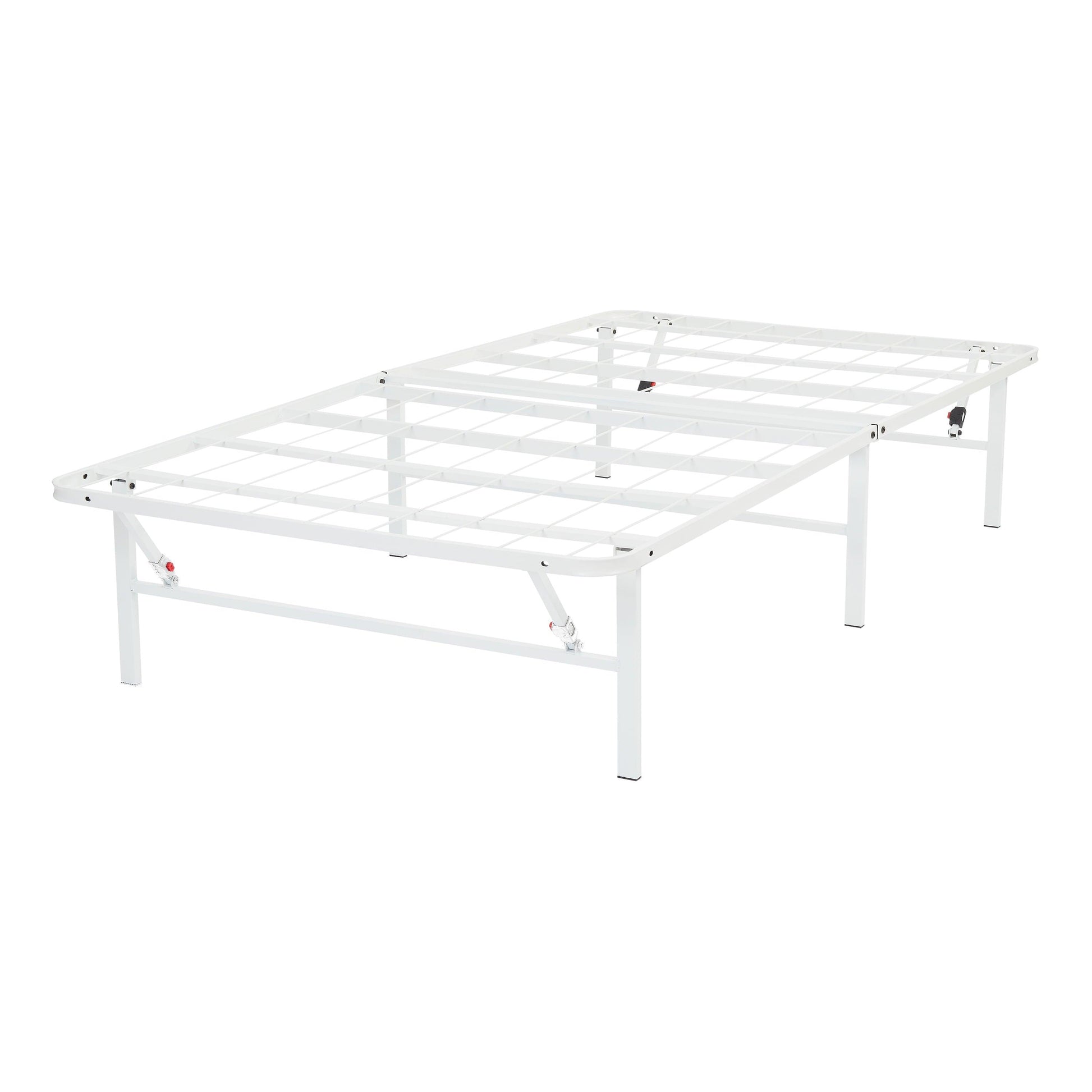 Mainstays 14" High Profile Foldable Steel Full Platform Bed Frame, Bla   Lastricks.