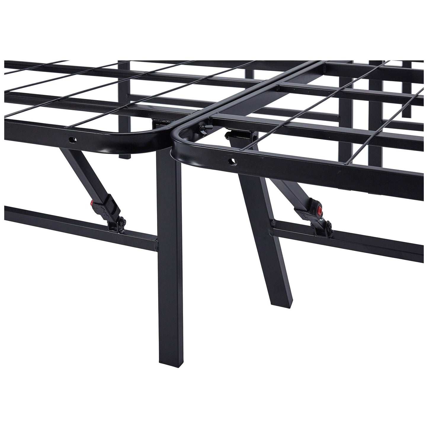 Mainstays 14" High Profile Foldable Steel Full Platform Bed Frame, Bla   Lastricks.