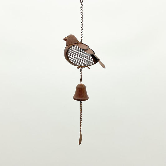 24" METAL HANGING BIRD WALL BELL