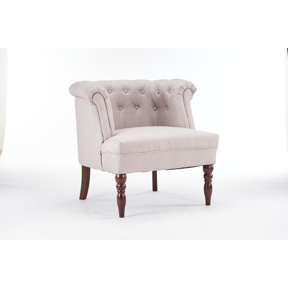 77CM CREAM LINEN ARM CHAIR