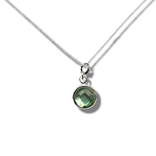 August Birthstone Necklace - pale green