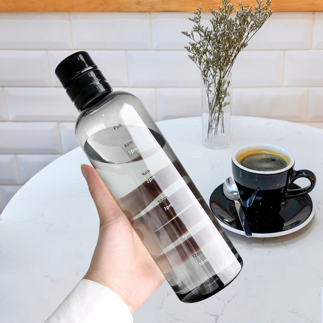 Straw Water Bottle with Time Marker kitchen  Lastricks | London.