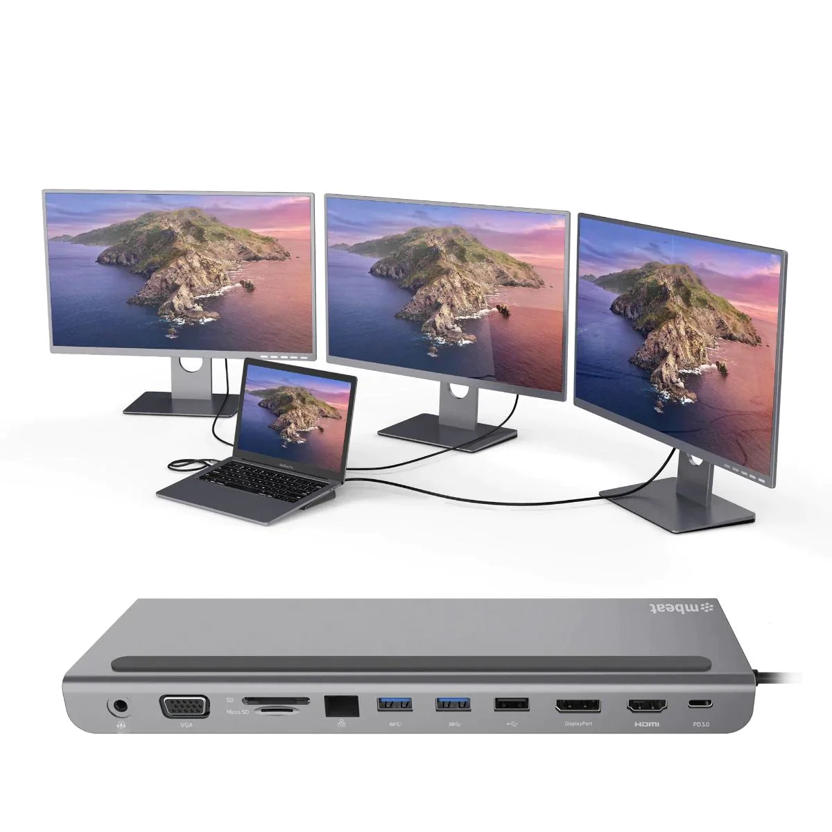 LapStation™ Pro- 11 in 1 Laptop Docking Station