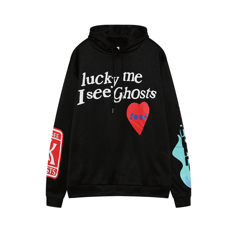 men and women with the same foam love letter graffiti print plus fleece sweater couple jacket   Lastricks | London.