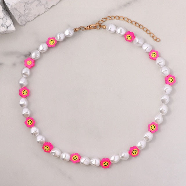 Multilayer Pearl Beaded Necklace